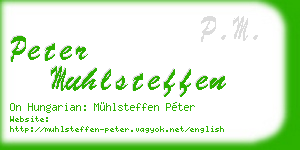 peter muhlsteffen business card