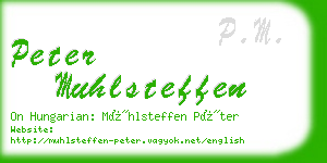 peter muhlsteffen business card